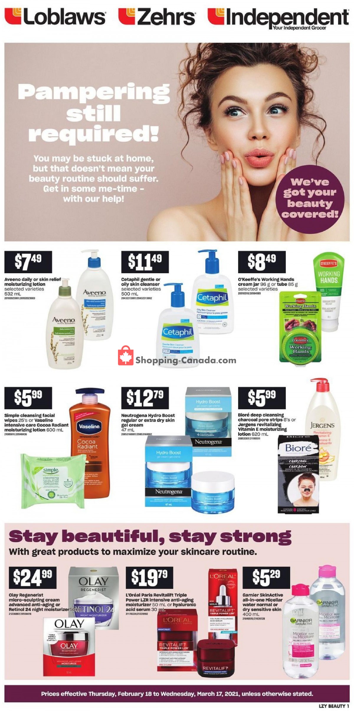 Your Independent Grocer flyer from Thursday February 18, 2021 to Wednesday March 17, 2021 - page 1