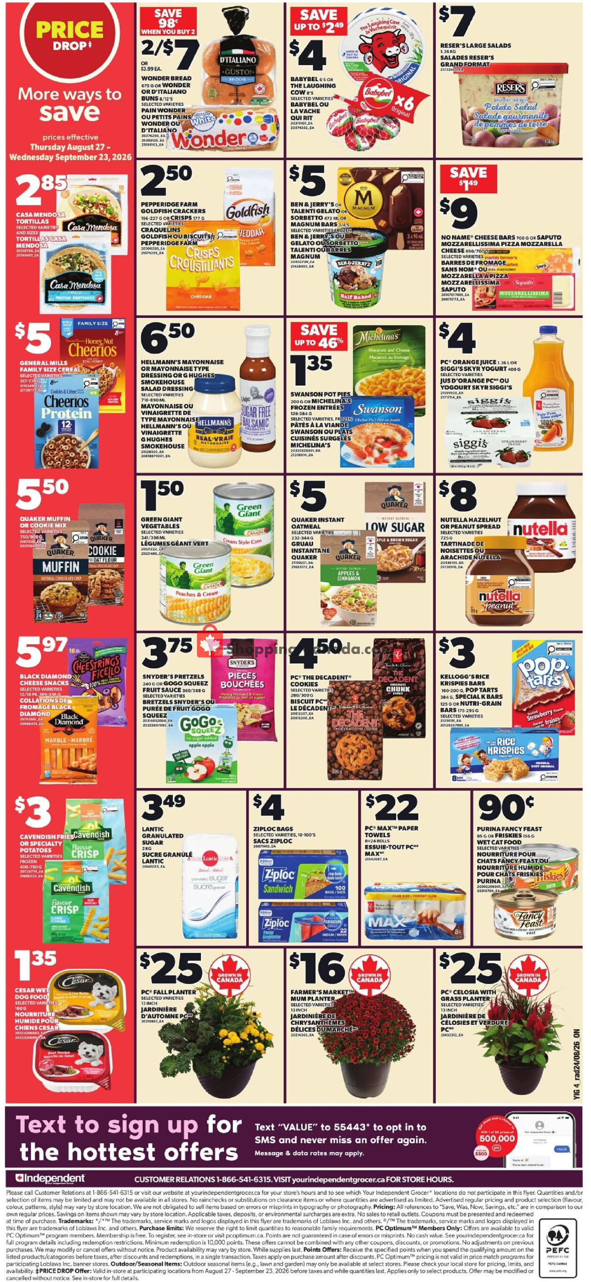 Your Independent Grocer flyer from Thursday August 27, 2026 to Wednesday September 2, 2026 - page 2