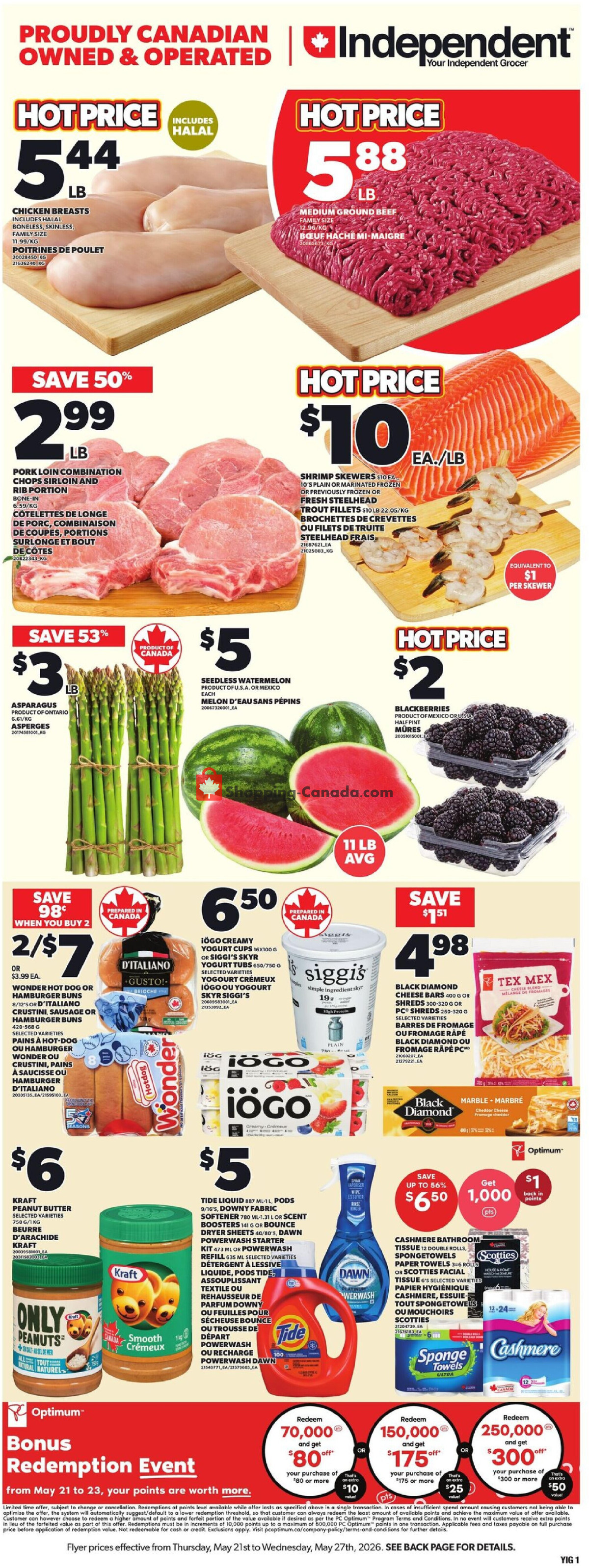 Your Independent Grocer flyer from Thursday May 21, 2026 to Wednesday May 27, 2026 - page 3