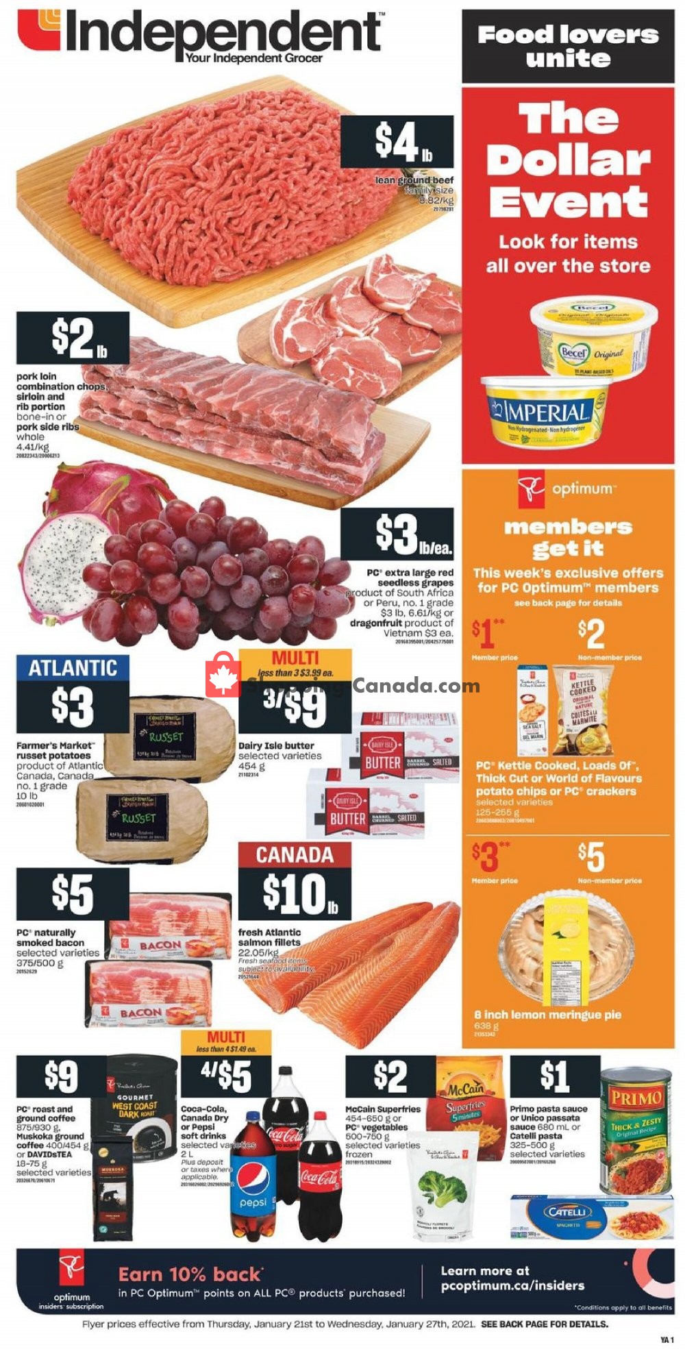 Your Independent Grocer flyer from Thursday January 21, 2021 to Wednesday January 27, 2021 - page 1