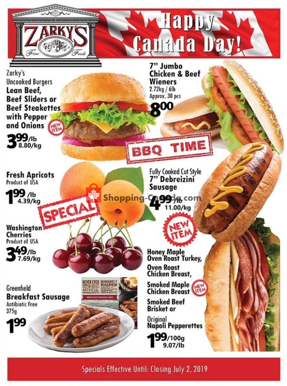 Zarky's flyer from Wednesday June 26, 2019 to Tuesday July 2, 2019 - page 1