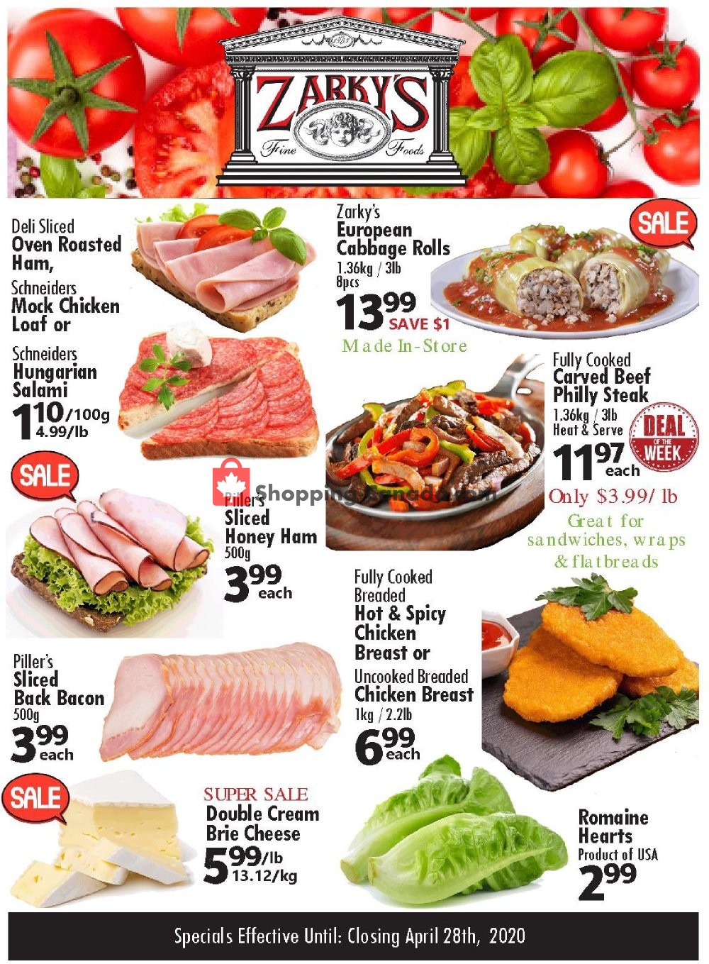 Zarky's flyer from Wednesday April 22, 2020 to Tuesday April 28, 2020 - page 1