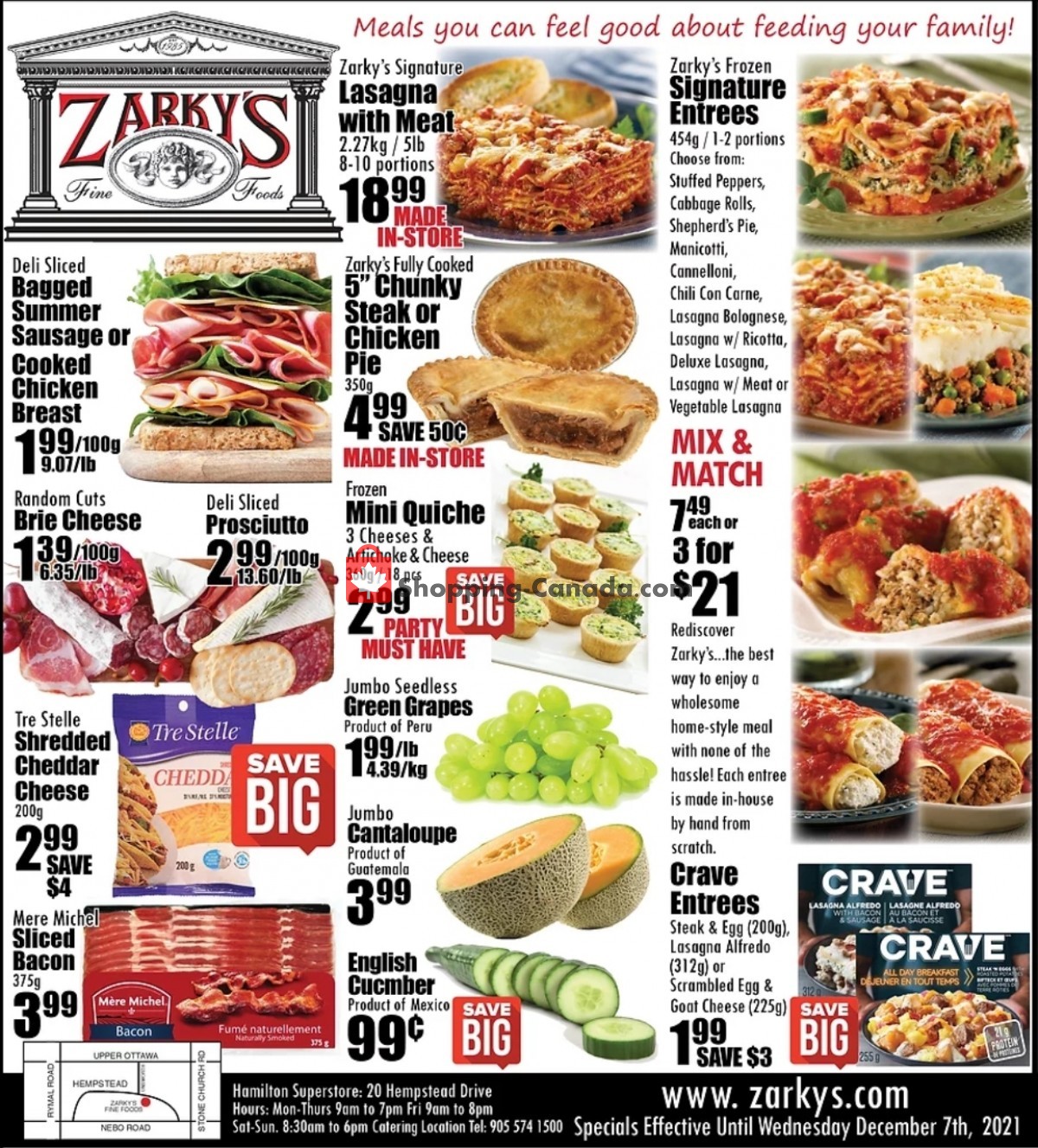 Zarky's flyer from Wednesday December 1, 2021 to Tuesday December 7, 2021 - page 1