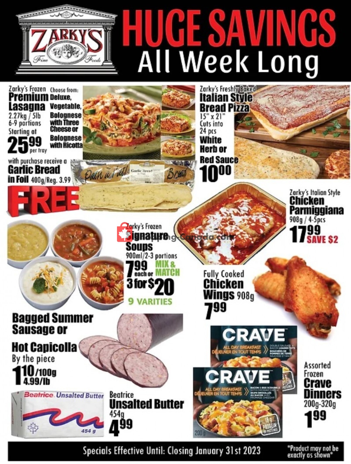 Zarky's flyer from Wednesday January 25, 2023 to Tuesday January 31, 2023 - page 1