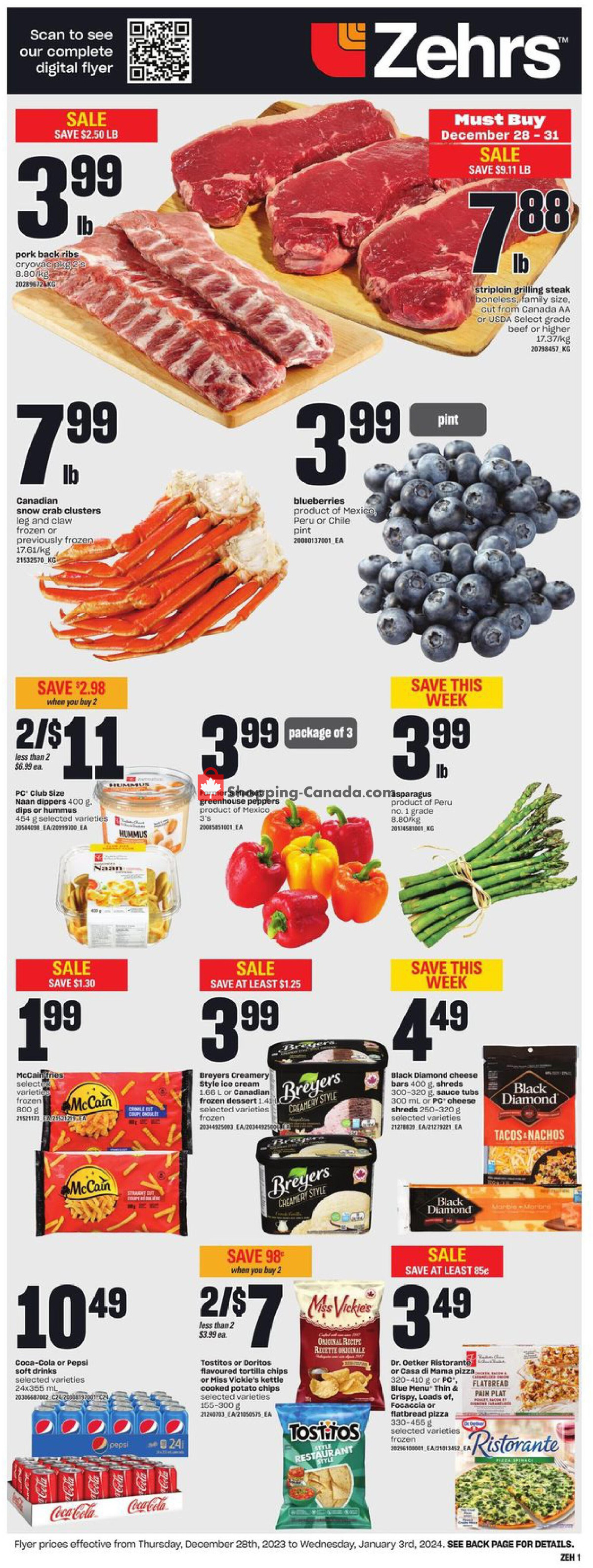 Zehrs flyer from Thursday December 28, 2023 to Wednesday January 3, 2024 - page 4