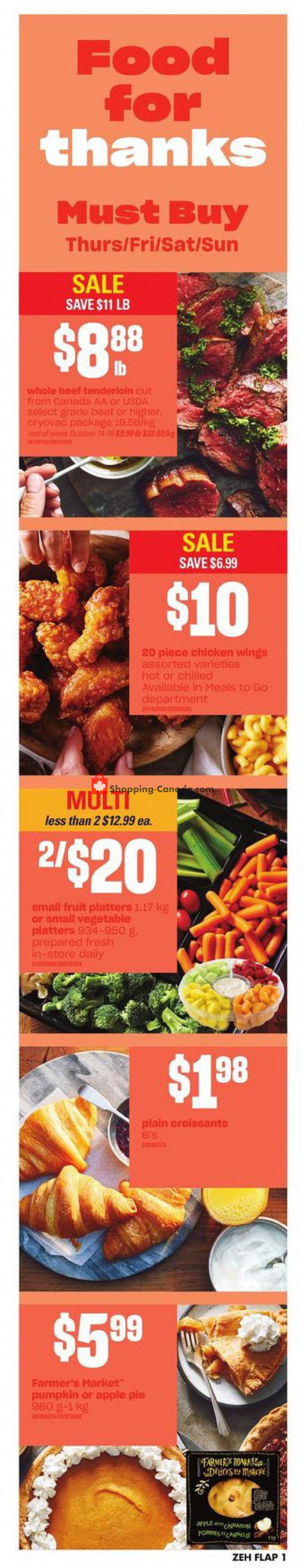 Zehrs flyer from Thursday October 10, 2019 to Wednesday October 16, 2019 - page 1