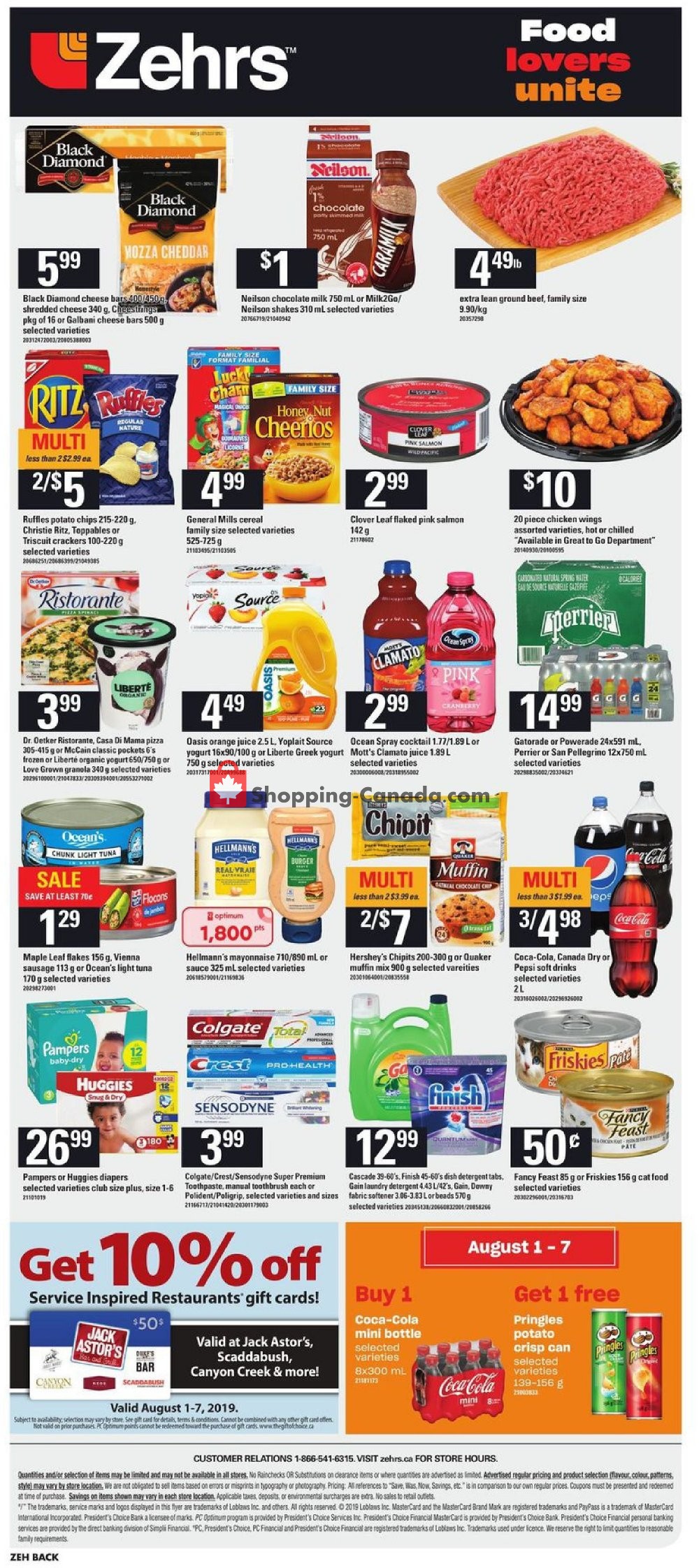 Zehrs flyer from Thursday August 1, 2019 to Wednesday August 7, 2019 - page 17