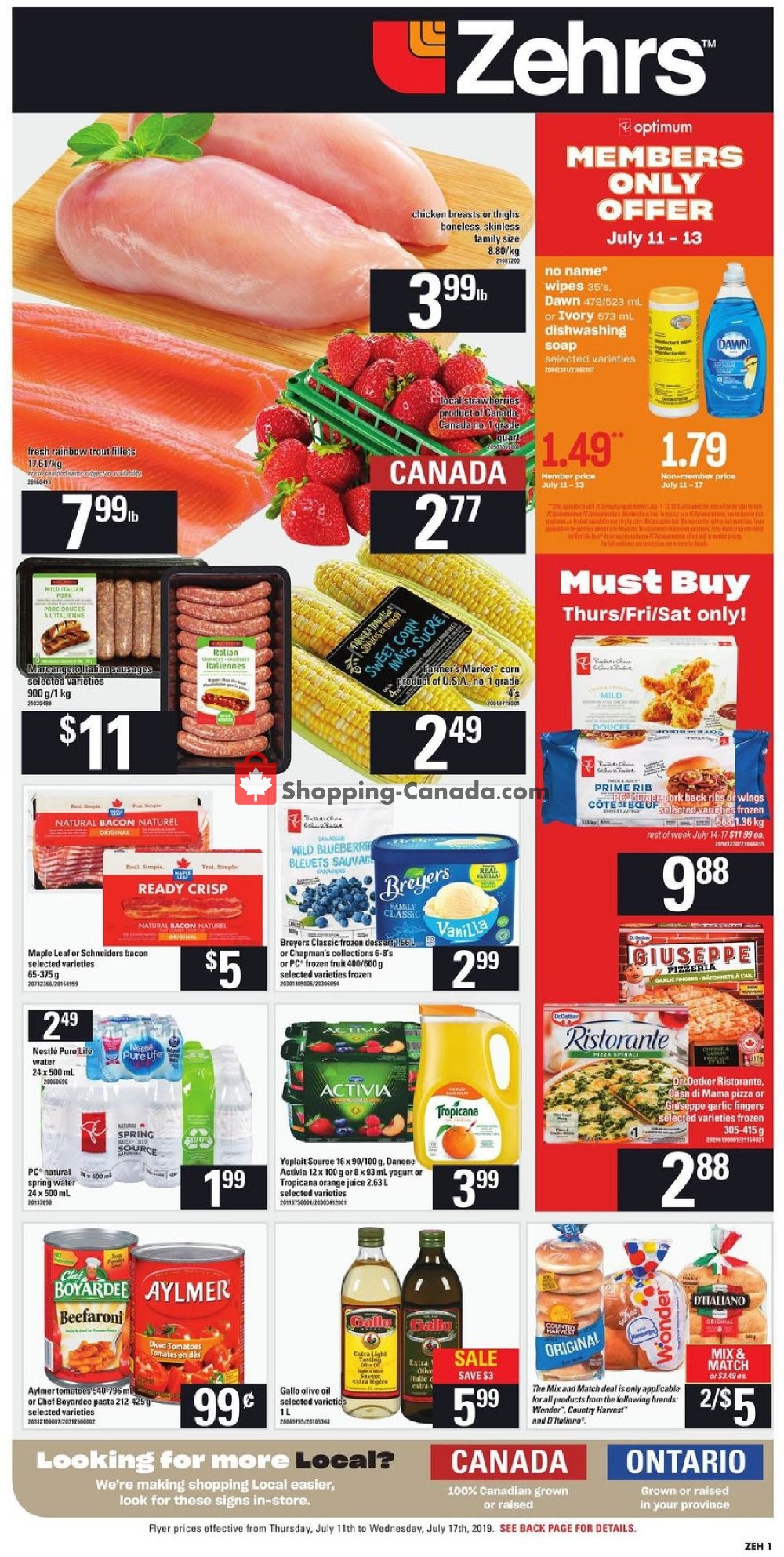 Zehrs flyer from Thursday July 11, 2019 to Wednesday July 17, 2019 - page 3