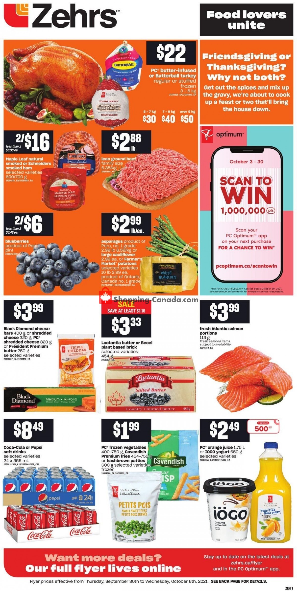 Zehrs Canada, flyer (Food Lovers Unit) September 30 October 6