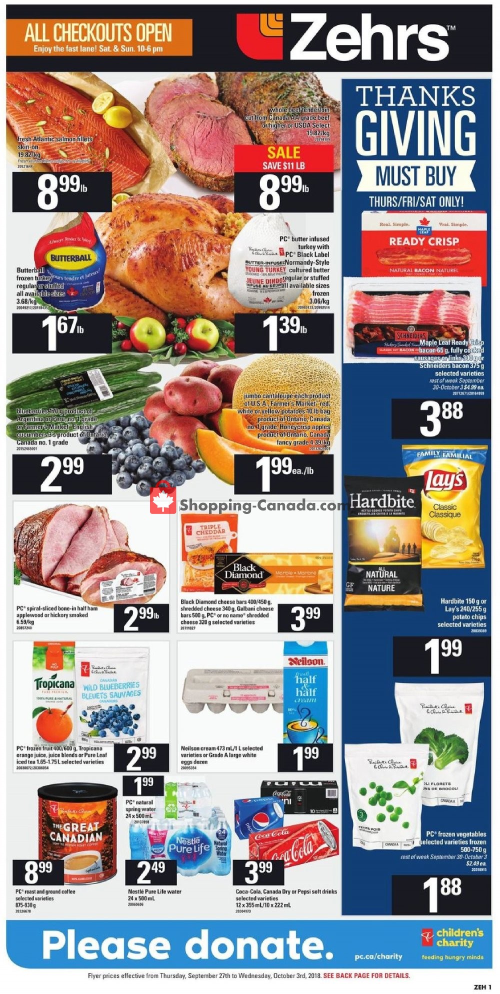 Zehrs flyer from Thursday September 27, 2018 to Wednesday October 3, 2018 - page 3