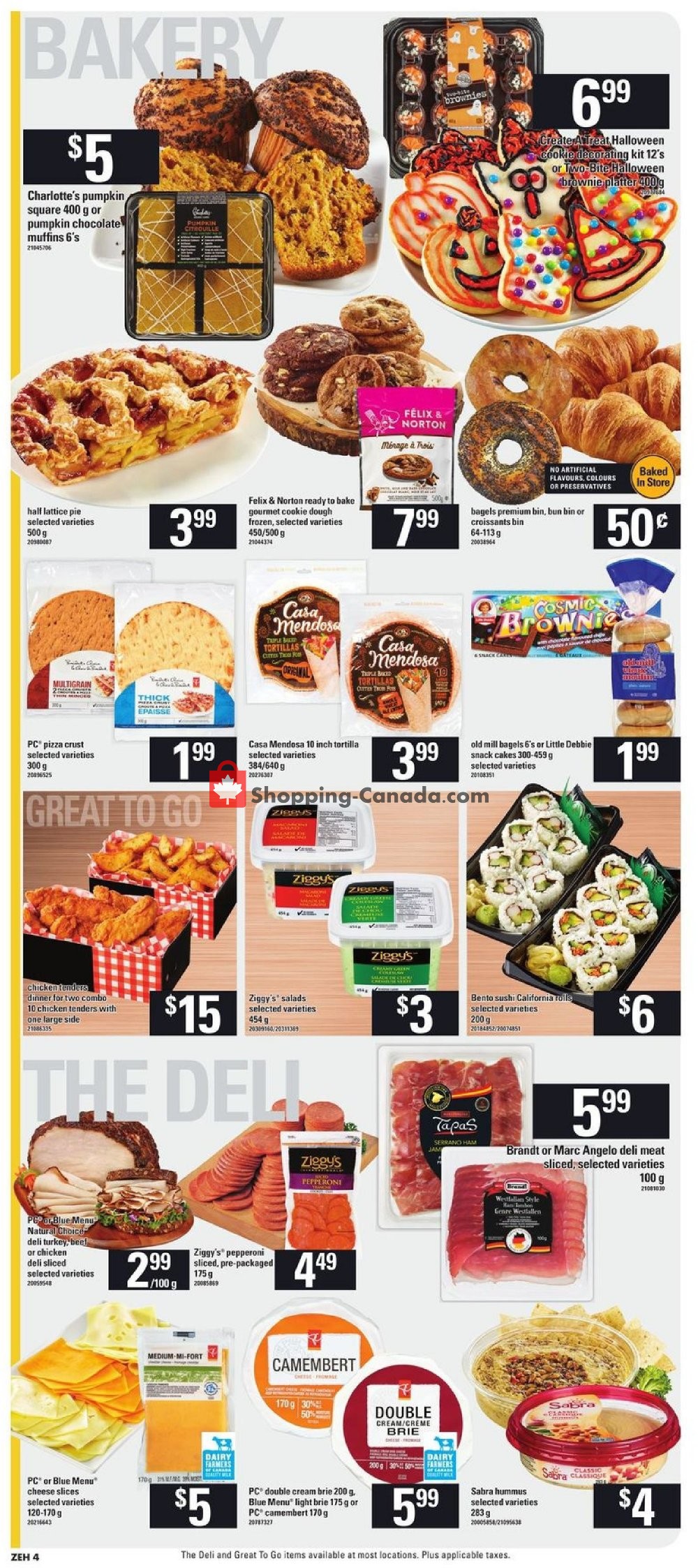 Zehrs flyer from Thursday October 18, 2018 to Wednesday October 24, 2018 - page 4