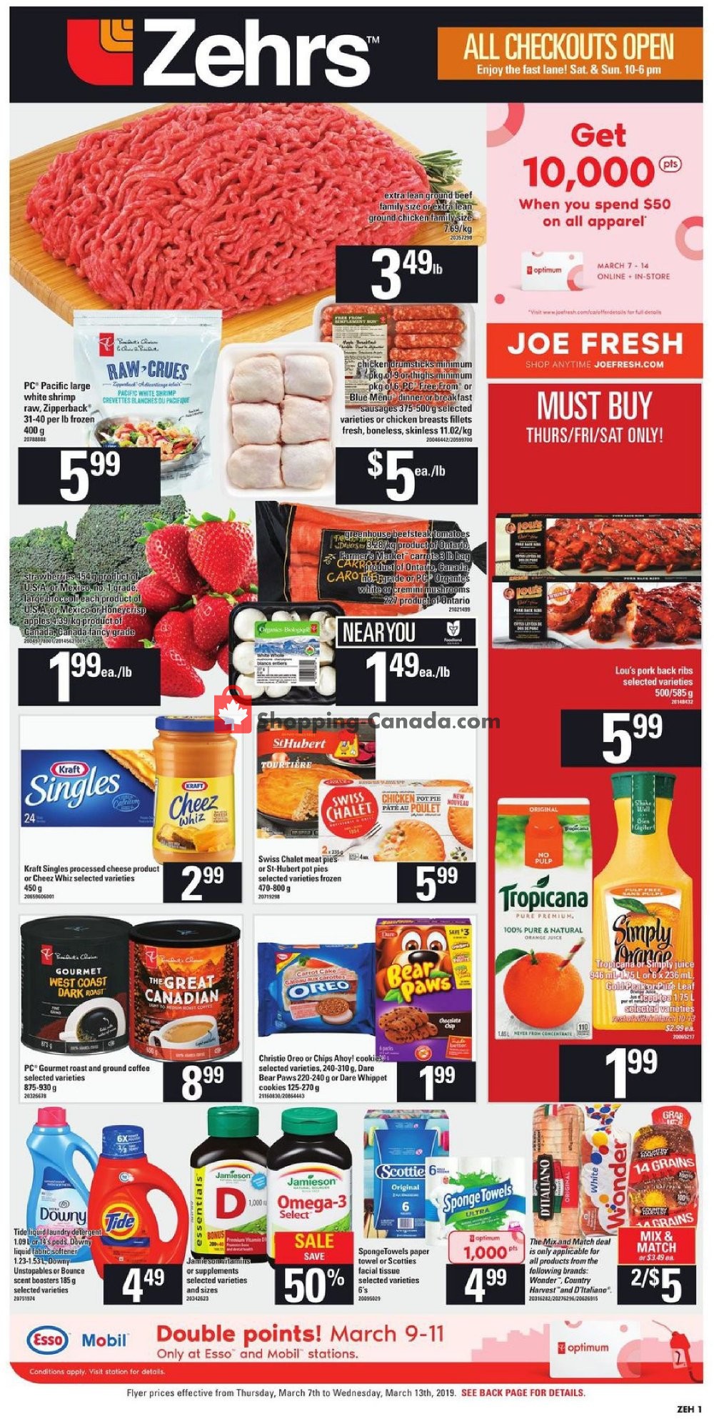 Zehrs flyer from Thursday March 7, 2019 to Wednesday March 13, 2019 - page 1