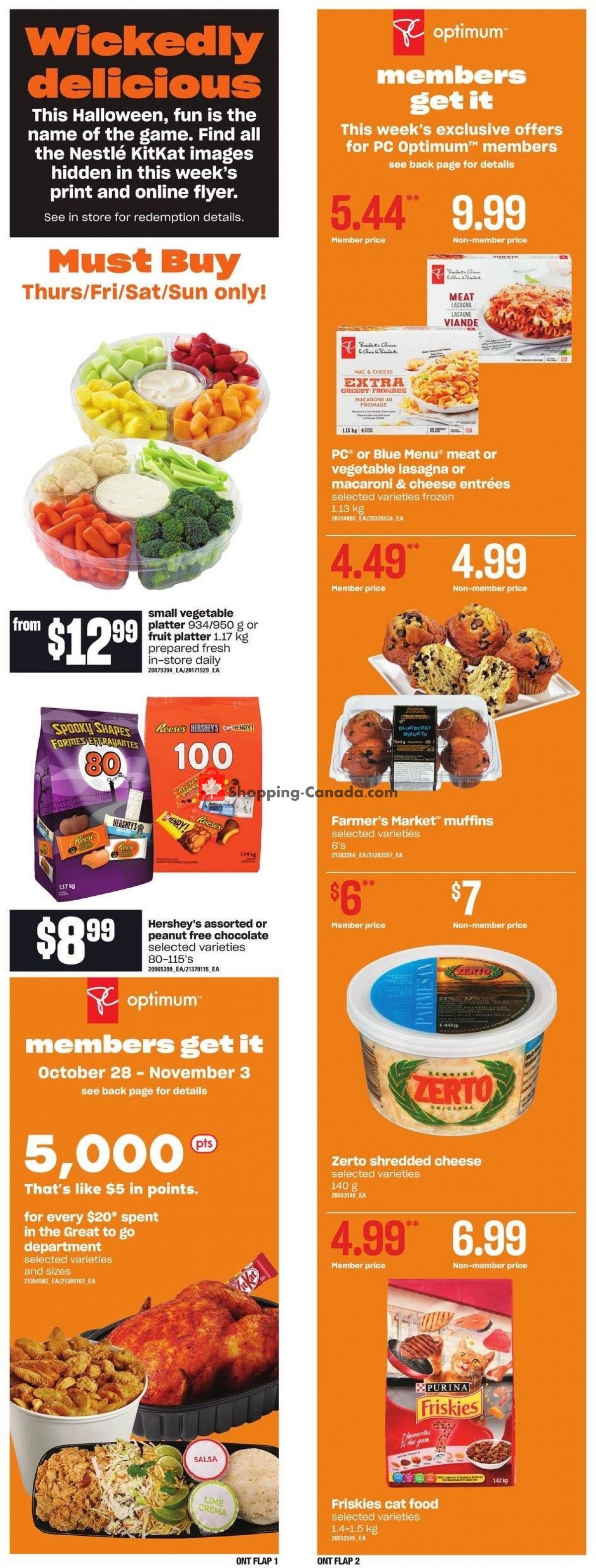 Zehrs Canada, flyer (Wickedly Delicious) October 28 November 3